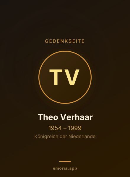 Gedenkportrait von Theo Verhaar