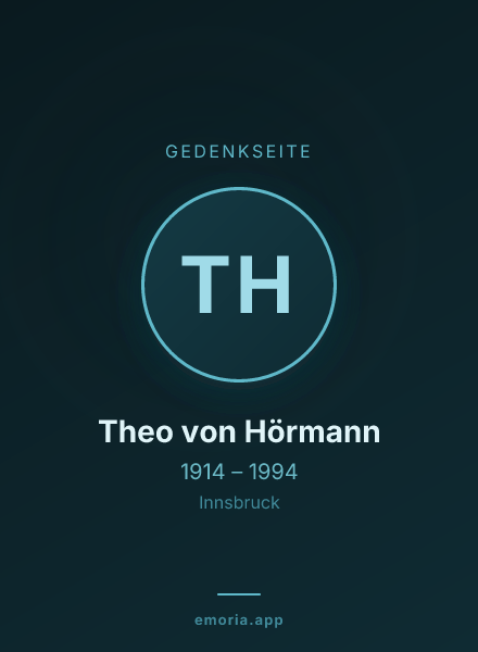 Gedenkportrait von Theo von Hörmann