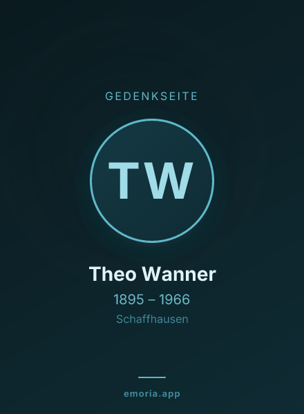 Gedenkportrait von Theo Wanner