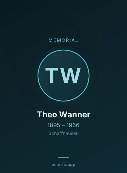 Memorial portrait of Theo Wanner