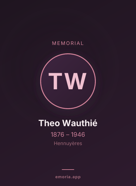 Memorial portrait of Theo Wauthié