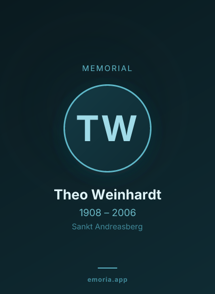 Memorial portrait of Theo Weinhardt