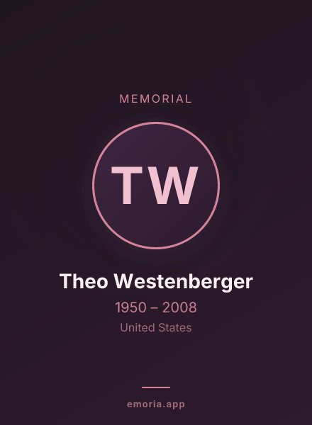 Memorial portrait of Theo Westenberger