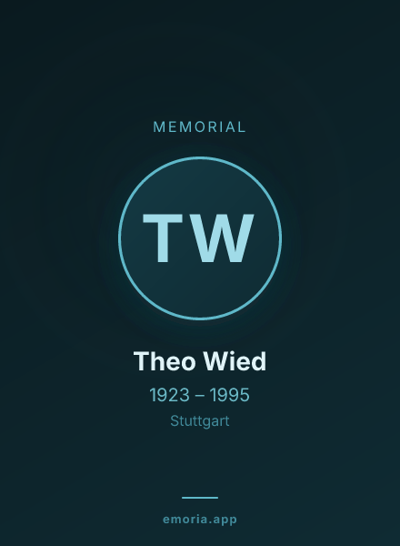 Memorial portrait of Theo Wied