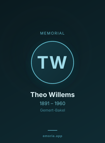 Memorial portrait of Theo Willems