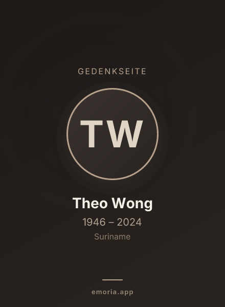 Gedenkportrait von Theo Wong