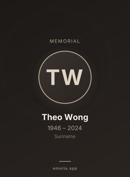 Memorial portrait of Theo Wong