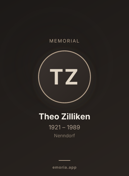 Memorial portrait of Theo Zilliken