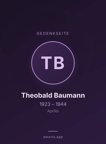 Gedenkportrait von Theobald Baumann