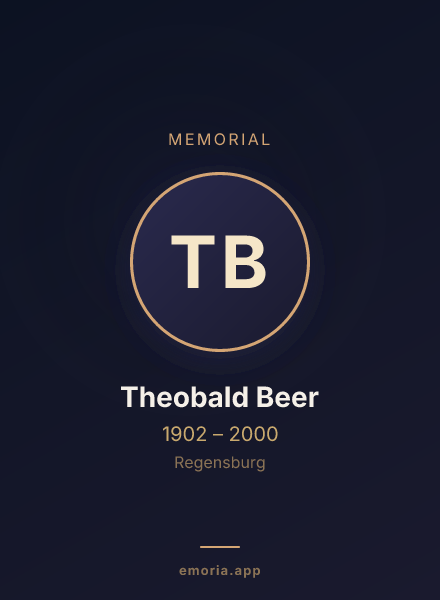 Memorial portrait of Theobald Beer