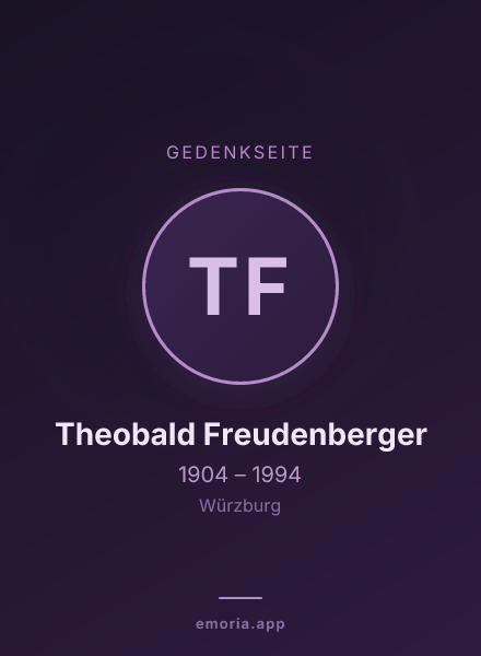 Gedenkportrait von Theobald Freudenberger