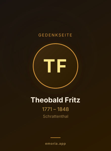 Gedenkportrait von Theobald Fritz
