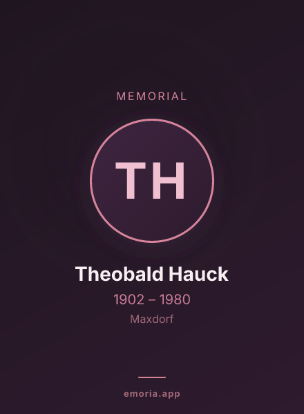 Memorial portrait of Theobald Hauck