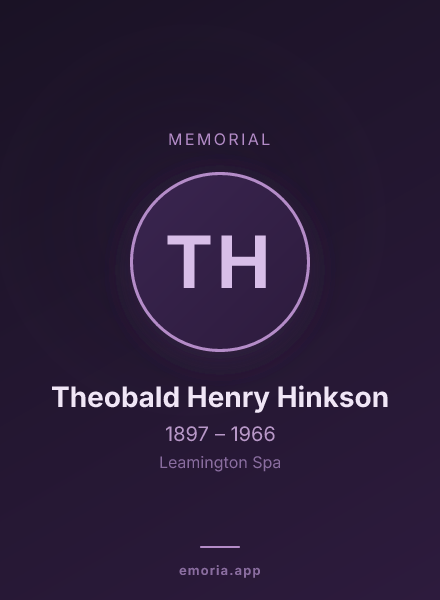 Memorial portrait of Theobald Henry Hinkson