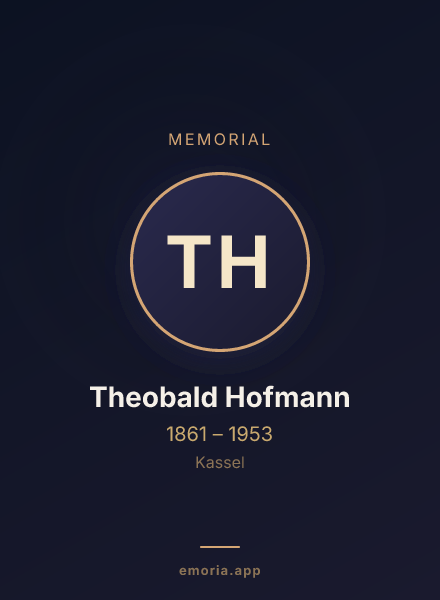 Memorial portrait of Theobald Hofmann