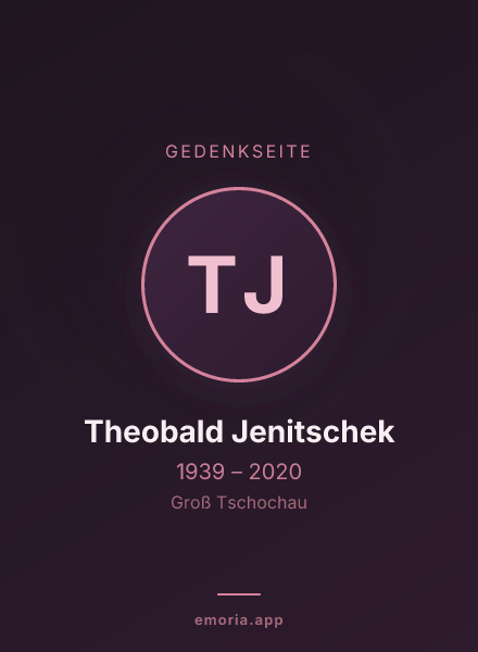 Gedenkportrait von Theobald Jenitschek
