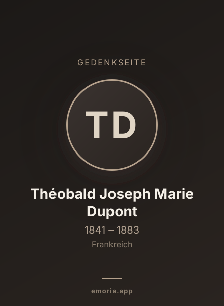 Gedenkportrait von Théobald Joseph Marie Dupont