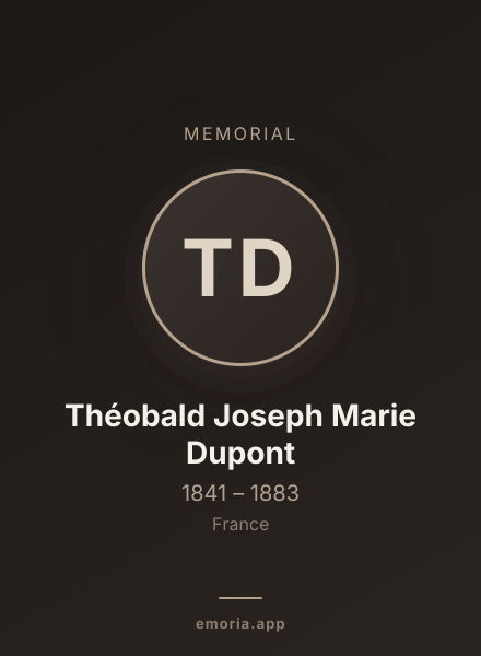 Memorial portrait of Théobald Joseph Marie Dupont