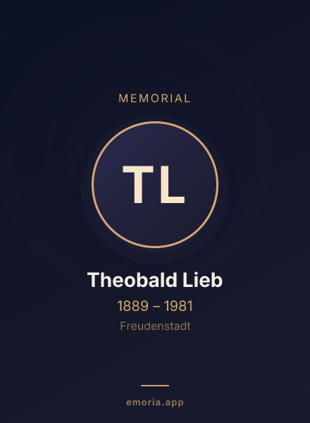 Memorial portrait of Theobald Lieb