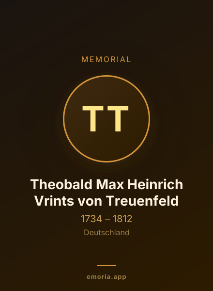 Memorial portrait of Theobald Max Heinrich Vrints von Treuenfeld