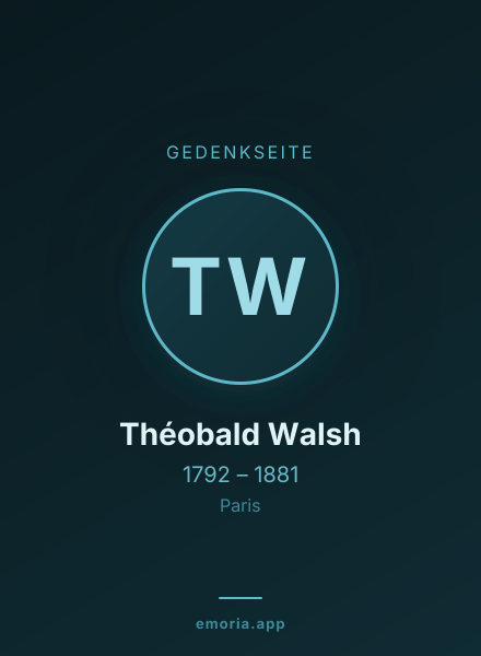 Gedenkportrait von Théobald Walsh