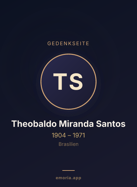 Gedenkportrait von Theobaldo Miranda Santos