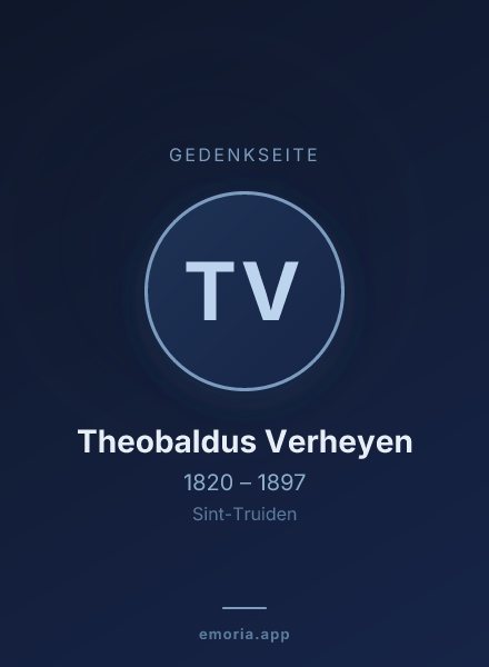 Gedenkportrait von Theobaldus Verheyen