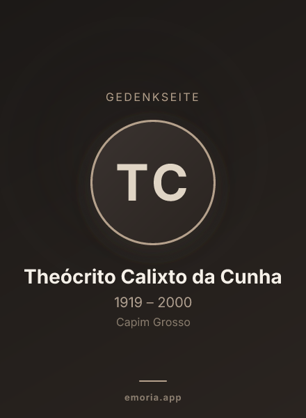 Gedenkportrait von Theócrito Calixto da Cunha