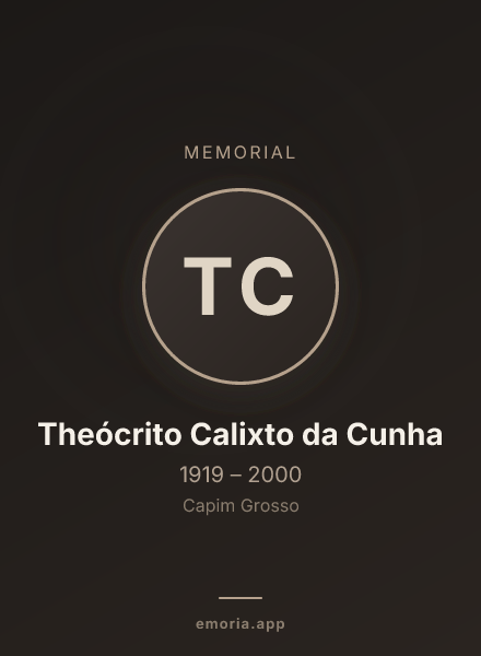 Memorial portrait of Theócrito Calixto da Cunha
