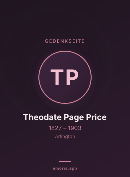 Gedenkportrait von Theodate Page Price