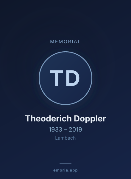 Memorial portrait of Theoderich Doppler