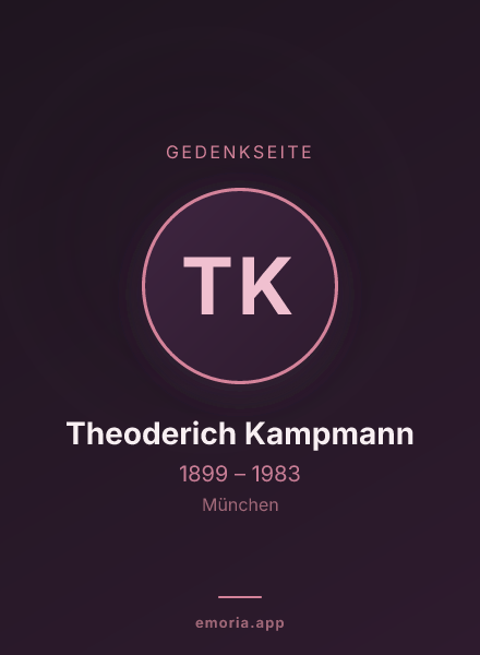 Gedenkportrait von Theoderich Kampmann