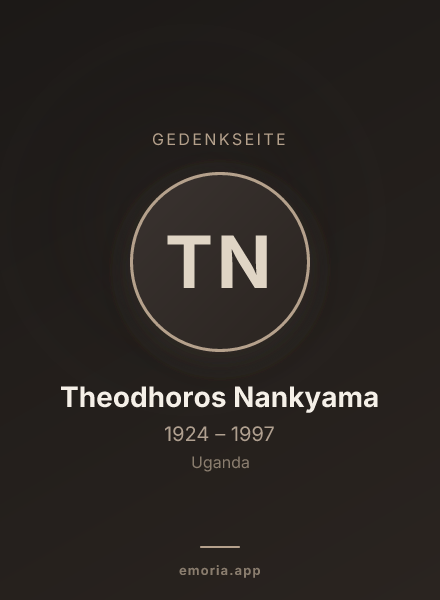 Gedenkportrait von Theodhoros Nankyama