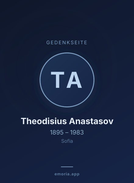 Gedenkportrait von Theodisius Anastasov