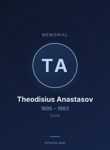 Memorial portrait of Theodisius Anastasov