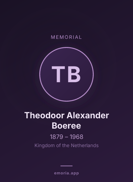 Memorial portrait of Theodoor Alexander Boeree