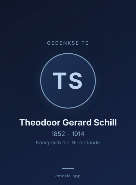Gedenkportrait von Theodoor Gerard Schill