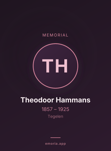 Memorial portrait of Theodoor Hammans