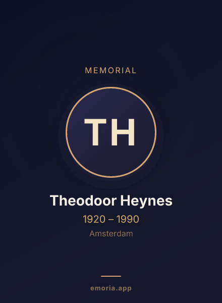 Memorial portrait of Theodoor Heynes