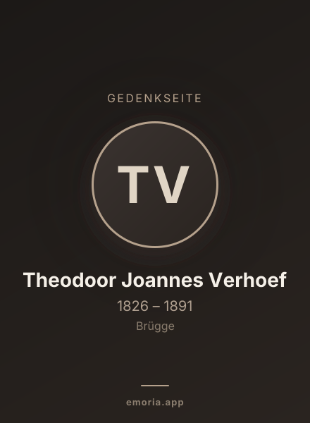 Gedenkportrait von Theodoor Joannes Verhoef