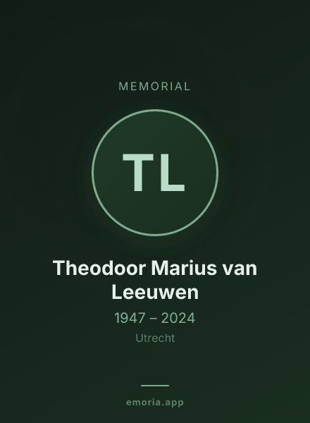 Memorial portrait of Theodoor Marius van Leeuwen
