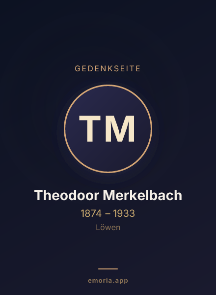 Gedenkportrait von Theodoor Merkelbach