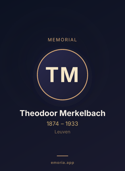 Memorial portrait of Theodoor Merkelbach