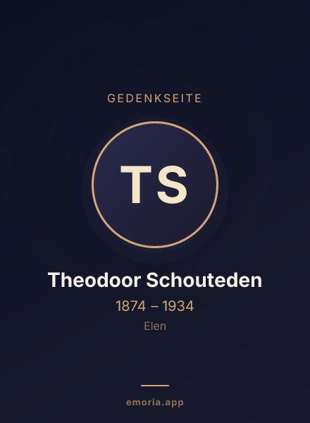 Gedenkportrait von Theodoor Schouteden