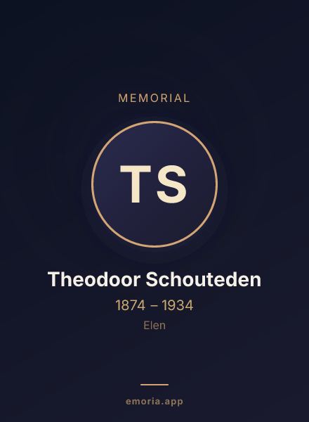 Memorial portrait of Theodoor Schouteden