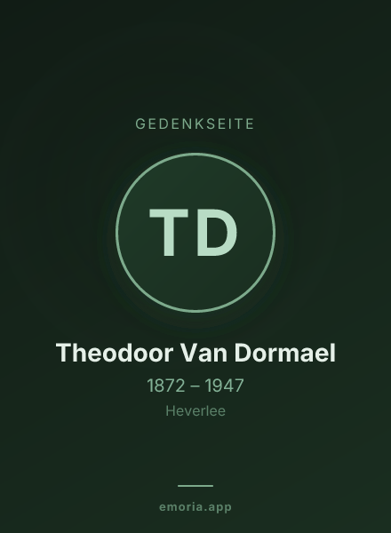Gedenkportrait von Theodoor Van Dormael