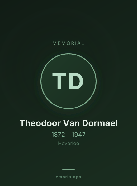 Memorial portrait of Theodoor Van Dormael