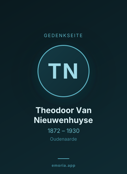 Gedenkportrait von Theodoor Van Nieuwenhuyse
