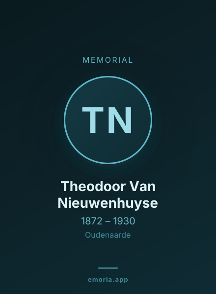 Memorial portrait of Theodoor Van Nieuwenhuyse