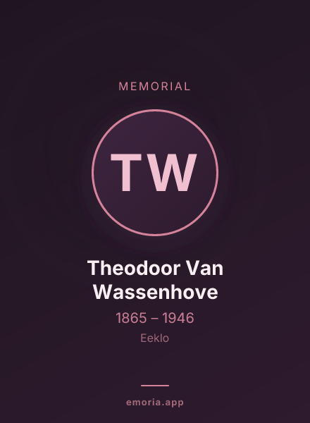 Memorial portrait of Theodoor Van Wassenhove